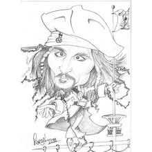 Johnny Depp - Kostenlose Ausmalbilder zum Ausdrucken Johnny Depp - Kostenlose Ausmalbilder zum Ausdrucken