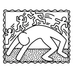 Keith Haring - Kostenlose Ausmalbilder zum Ausdrucken Keith Haring - Kostenlose Ausmalbilder zum Ausdrucken
