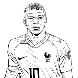 Kylian Mbappe - Kostenlose Ausmalbilder zum Ausdrucken Kylian Mbappe - Kostenlose Ausmalbilder zum Ausdrucken