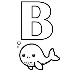 Buchstabe B - Kostenlose Ausmalbilder zum Ausdrucken