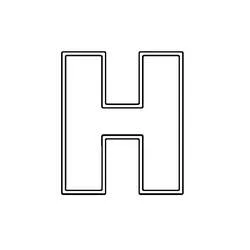 Buchstabe H - Kostenlose Ausmalbilder zum Ausdrucken