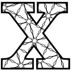 Buchstabe X - Kostenlose Ausmalbilder zum Ausdrucken