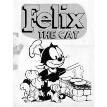 Malvorlage Felix der Kater grillt mit zwei kleinen Mäusen