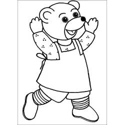 Malvorlage Little Brown Bear beim fröhlichen Spaziergang