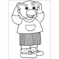 Malvorlage Little Brown Bear hält sich die Ohren zu