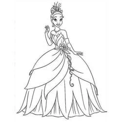 Princess Tiana - Kostenlose Ausmalbilder zum Ausdrucken