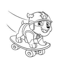 Rubble PAW Patrol Ausmalbild #181638 zum Ausdrucken und Ausmalen