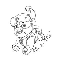 Rubble PAW Patrol Ausmalbild #181643 zum Ausdrucken und Ausmalen