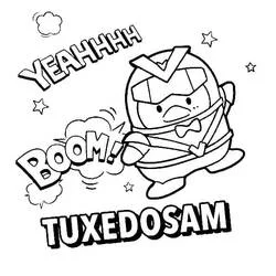 Tuxedo Sam Ausmalbild #220195 zum Ausdrucken und Ausmalen