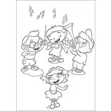 Malvorlage Little Einsteins musizieren gemeinsam