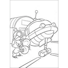 Malvorlage Little Einsteins Junge neben der Rakete