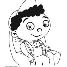 Malvorlage Little Einsteins Junge sitzt auf seinem Sitz