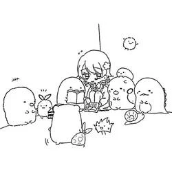 Sumikko Gurashi - Kostenlose Ausmalbilder zum Ausdrucken