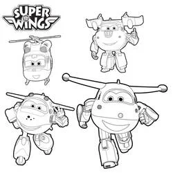 Super Wings - Kostenlose Ausmalbilder zum Ausdrucken
