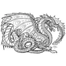 Drache - Kostenlose Ausmalbilder zum Ausdrucken