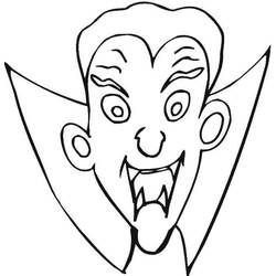 Malvorlage Dracula mit großem spitzem Kragen