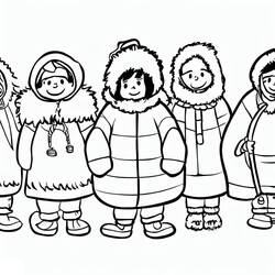 Eskimo - Kostenlose Ausmalbilder zum Ausdrucken