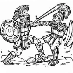 Gladiator - Kostenlose Ausmalbilder zum Ausdrucken