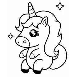 Kawaii Einhorn - Kostenlose Ausmalbilder zum Ausdrucken