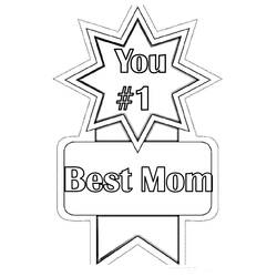 Malvorlage Stern-Band Best Mom