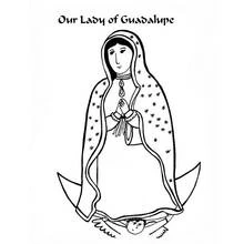 Malvorlage Unsere Liebe Frau von Guadalupe im Gebet