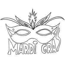 Malvorlage Mardi Gras Karnevalsmaske