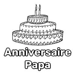 Papas Geburtstag - Kostenlose Ausmalbilder zum Ausdrucken