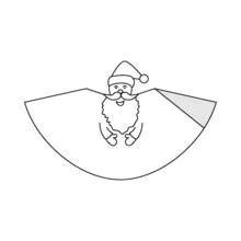 Malvorlage Weihnachtsmann als Kegelform