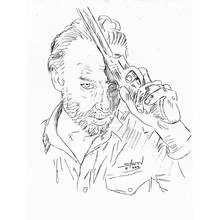 Malvorlage Rick Grimes hält eine Pistole an seine Schläfe