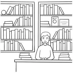 Bibliothek - Kostenlose Ausmalbilder zum Ausdrucken
