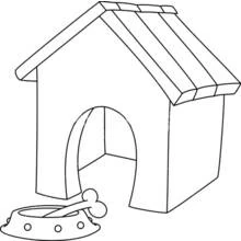 Hundehütte - Kostenlose Ausmalbilder zum Ausdrucken