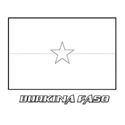 Malvorlage Burkina-Faso-Flagge mit fünfzackigem Stern