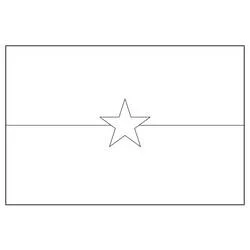Malvorlage Flagge von Burkina Faso mit zentralem Stern