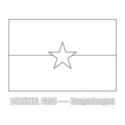 Malvorlage Flagge von Burkina Faso