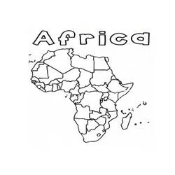 Malvorlage Afrika mit dickem Schriftzug Africa