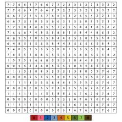 Pixel-Kunst - Kostenlose Ausmalbilder zum Ausdrucken