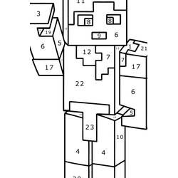 Minecraft Malen nach Zahlen - Kostenlose Ausmalbilder zum Ausdrucken Minecraft Malen nach Zahlen - Kostenlose Ausmalbilder zum Ausdrucken