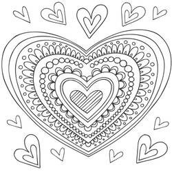 Herz-Mandalas - Kostenlose Ausmalbilder zum Ausdrucken