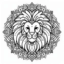 Löwen-Mandalas - Kostenlose Ausmalbilder zum Ausdrucken