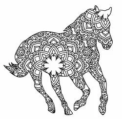 Pferde-Mandalas Ausmalbild #213424 zum Ausdrucken und Ausmalen