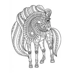 Pferde-Mandalas Ausmalbild #213434 zum Ausdrucken und Ausmalen
