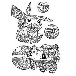 Pokémon-Mandalas Ausmalbild #174022 zum Ausdrucken und Ausmalen