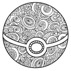 Pokémon-Mandalas Ausmalbild #174023 zum Ausdrucken und Ausmalen