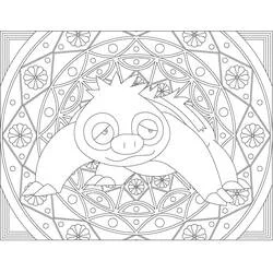 Pokémon-Mandalas Ausmalbild #174046 zum Ausdrucken und Ausmalen