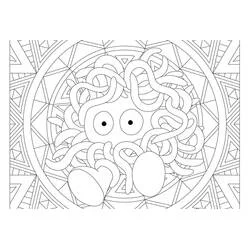 Pokémon-Mandalas Ausmalbild #174054 zum Ausdrucken und Ausmalen