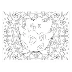 Pokémon-Mandalas Ausmalbild #174055 zum Ausdrucken und Ausmalen