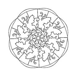 Malvorlage Schmetterlings-Mandala mit flügelförmigen Blütenblättern