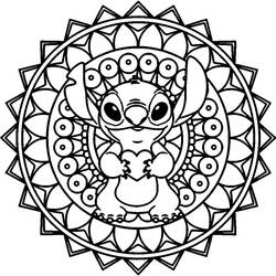 Stitch-Mandalas Ausmalbild #216354 zum Ausdrucken und Ausmalen