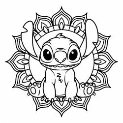 Stitch-Mandalas Ausmalbild #216355 zum Ausdrucken und Ausmalen