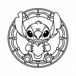 Stitch-Mandalas Ausmalbild #216357 zum Ausdrucken und Ausmalen